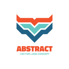 Abstract - vector logo concept illustration. Bold lines logo.