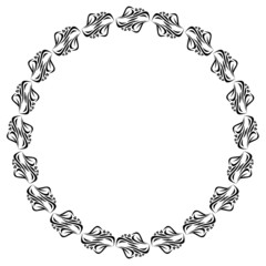 Black and white abstract silhouette frame