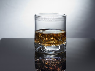 Glass with whiskey