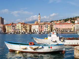 Fishing boats moored
