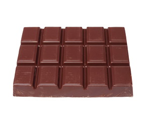 chocolate bars isolated on white background, with clipping path