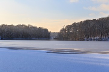Winter Lake Landscape