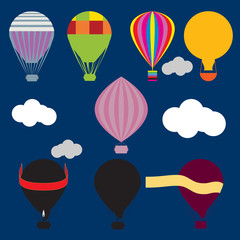 hot air balloons vector illustration