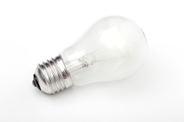 light bulb on the white background