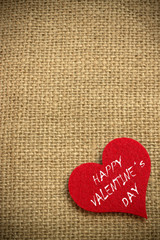 red heart with the text Happy Valentines Day