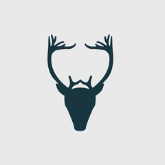 deer head hipster vector icon