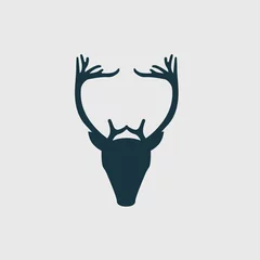 Dekokissen deer head hipster vector icon © edicionplural