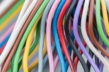 Colored wires and cables