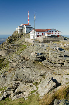 Top  of La Rhune mountain at the western end of the Pyrenees