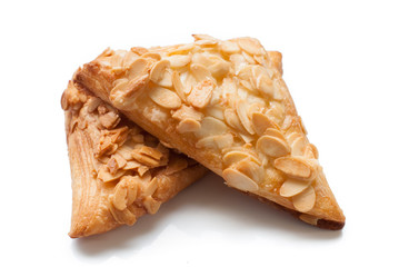 pastry with sliced almonds and sugar