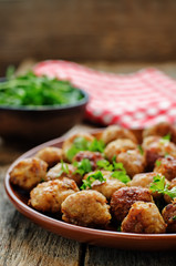 meatballs grilled with parsley