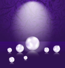 Luxury dark background with pearl reflect