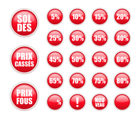 soldes stickers rouges