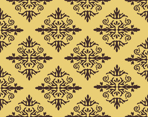 Vector damask seamless pattern background. Elegant luxury