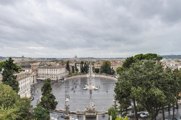 Fototapeta premium Piazza del Popolo in Rome, Italy