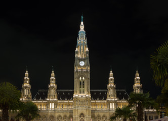 Obraz premium Rathaus in Vienna Austria