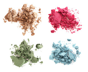 Close up of a make up powder on white background