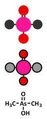 Cacodylic acid herbicide molecule (Agent Blue).