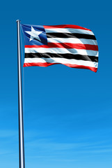 Maranhao (Brazil) flag waving on the wind