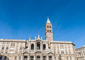 Fototapeta na wymiar The Papal Basilica of Saint Mary Major in Rome, Italy.