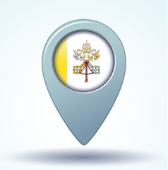 Flag of Vatican city, vector illustration