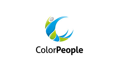 Fototapeta na wymiar Color People Logo