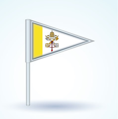 Flag of Vatican city, vector illustration