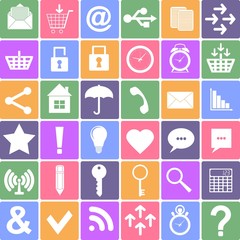 Basic icons set. Apps Smartphone sign icon. Vector Illustration