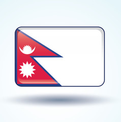 Flag of Nepal, vector illustration