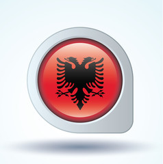 Flag of Albania, vector illustration