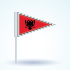 Flag of Albania, vector illustration