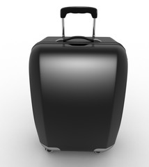 Suitcase for travel. 3d illustration over white