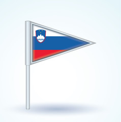 Flag set of Slovenia, vector illustration