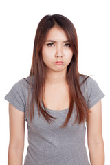 Fototapeta premium Young Asian woman in bad mood