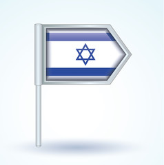 Flag set of Israel, vector illustration