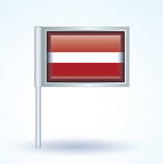 Flag set of Latvia, vector illustration