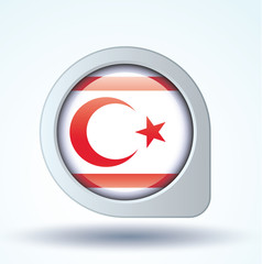Flag set of Northern Cyprus, vector illustration