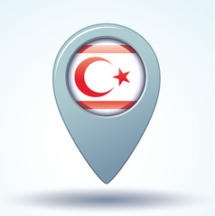 Flag set of Northern Cyprus, vector illustration