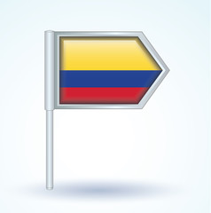 Flag set of Colombia, vector illustration