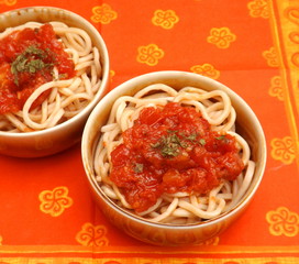 Nudeln in Tomatensauce