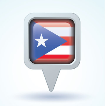 Flag set of Puerto rico, vector illustration