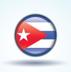 Flag set of Cuba, vector illustration
