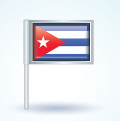Flag set of Cuba, vector illustration