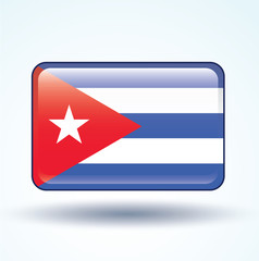 Flag set of Cuba, vector illustration