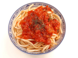 Nudeln in Tomatensauce