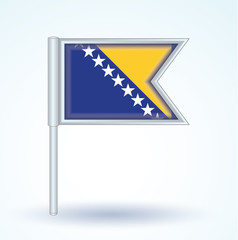 Flag set of Bosnia, vector illustration