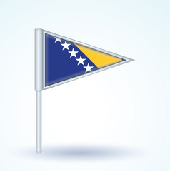 Flag set of Bosnia, vector illustration