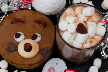 marshmallow pies coffee chocolate cookies bear