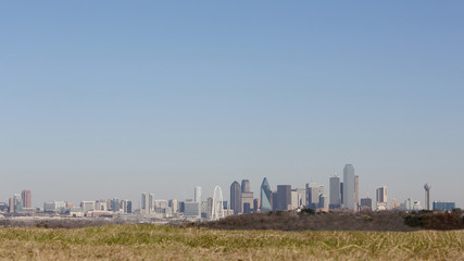 Panoramic view downtown Dallas