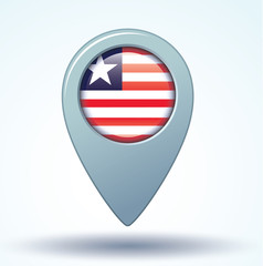 Obraz premium Flag set of Liberia, vector illustration